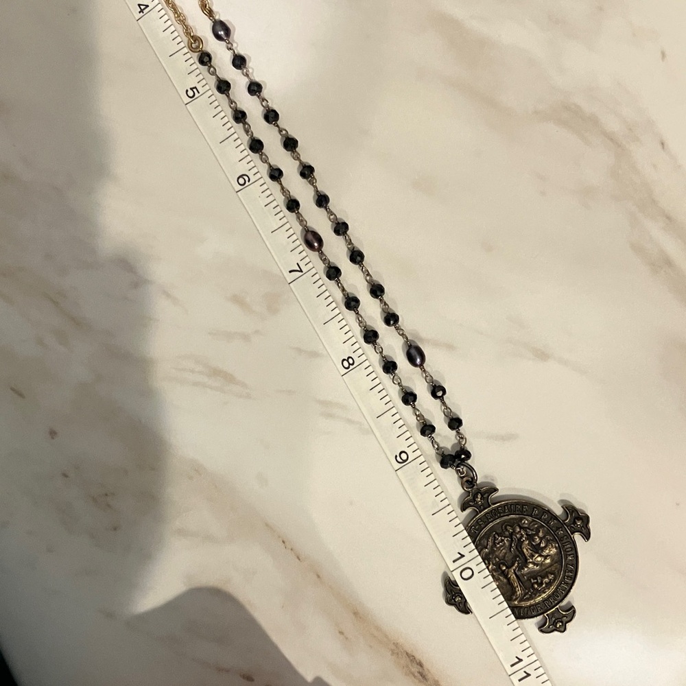 14K Goldfill Religious Medal necklace, Protective Amulet Cross - Picture 14 of 16
